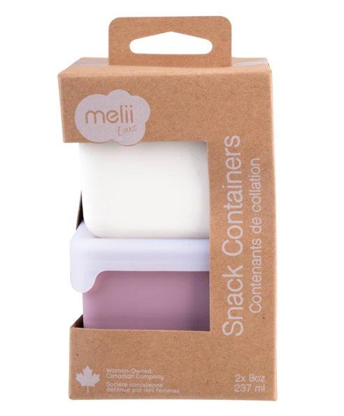 Melii Set 2 recipiente blush berry in silicon