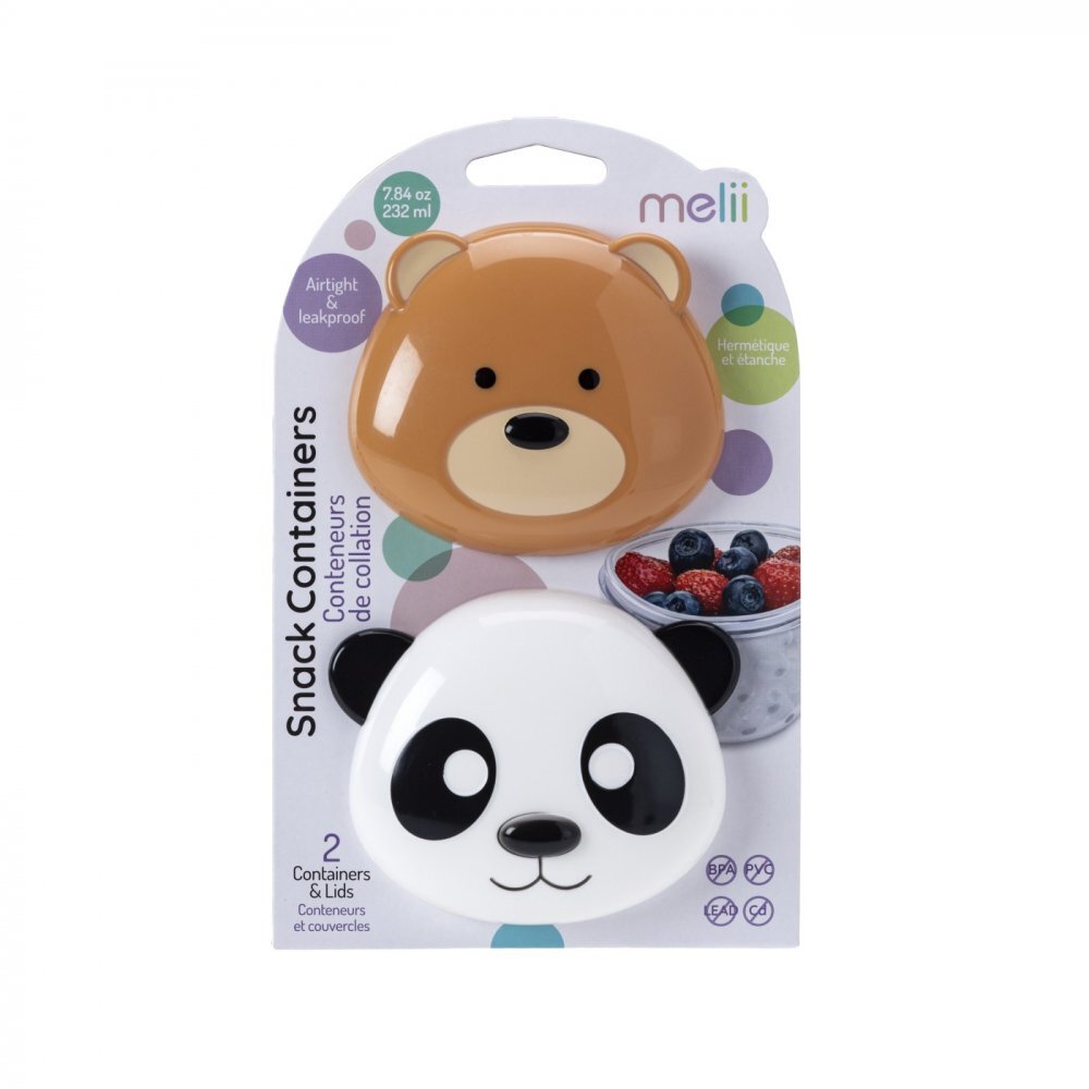 Melii Set 2 recipiente hrana bebe model pandabear