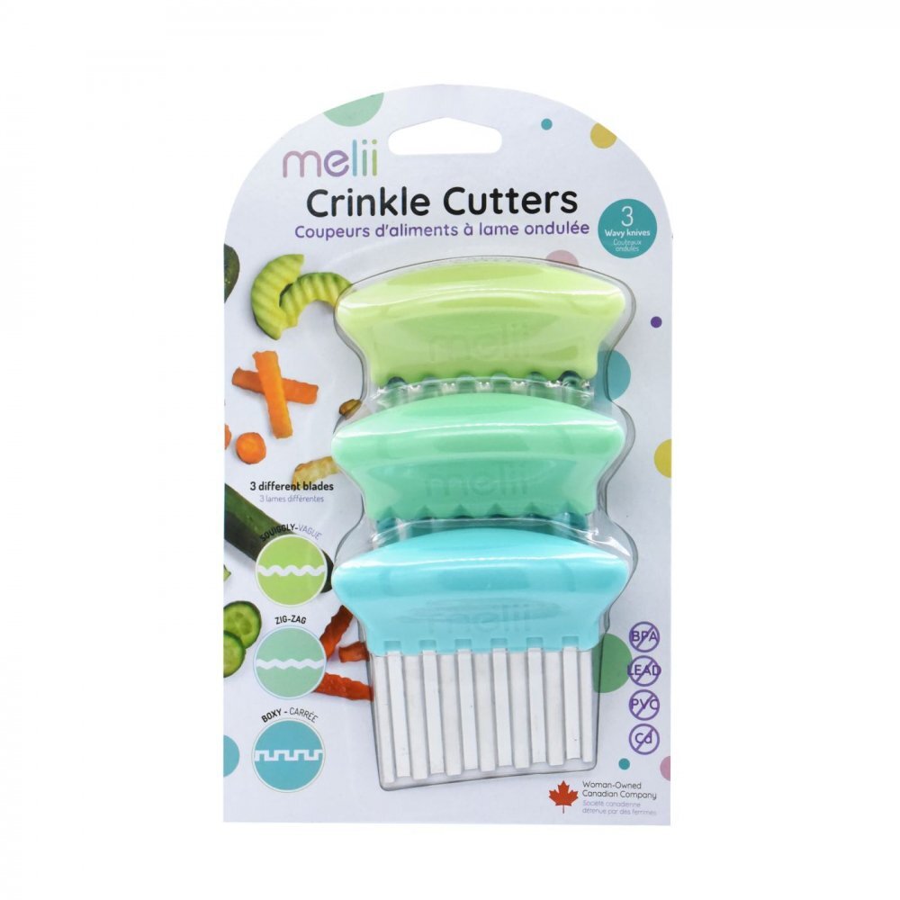 Melii Set 3 cutite pentru gustari bleu mint lime