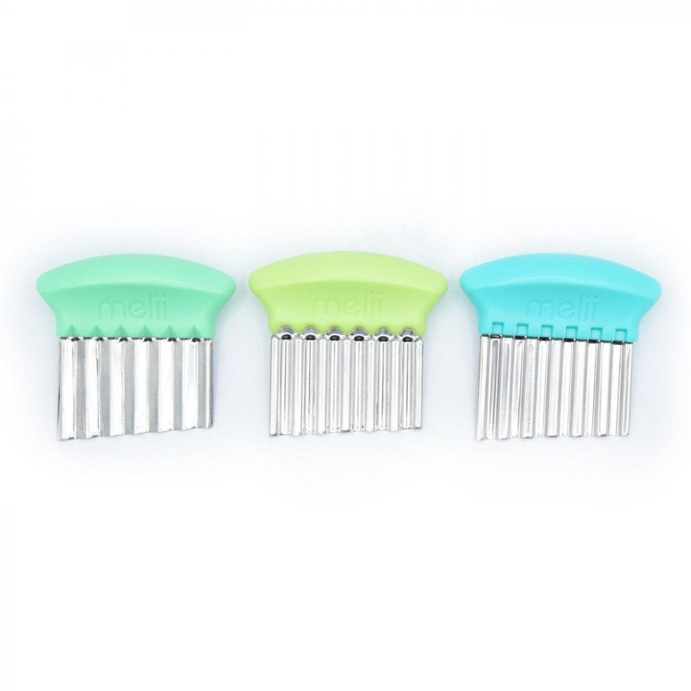 Melii Set 3 cutite pentru gustari bleu mint lime