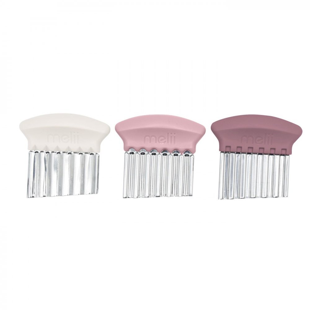 Melii Set 3 cutite pentru gustari roz ivoire mura