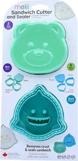 Melii Set 3 in 1 forme pentru sandwich urs si rechin