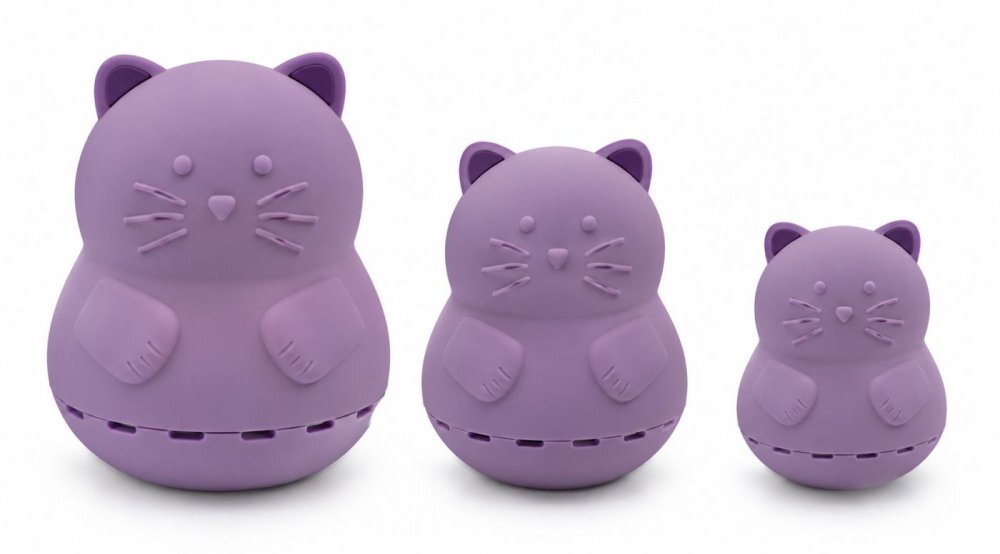 Melii Set 3 jucarii de baie din silicon Pisica