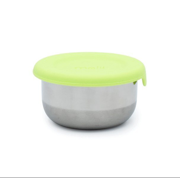 Melii Set 3 recipiente mini bleu mint lime din inox cu capac silicon