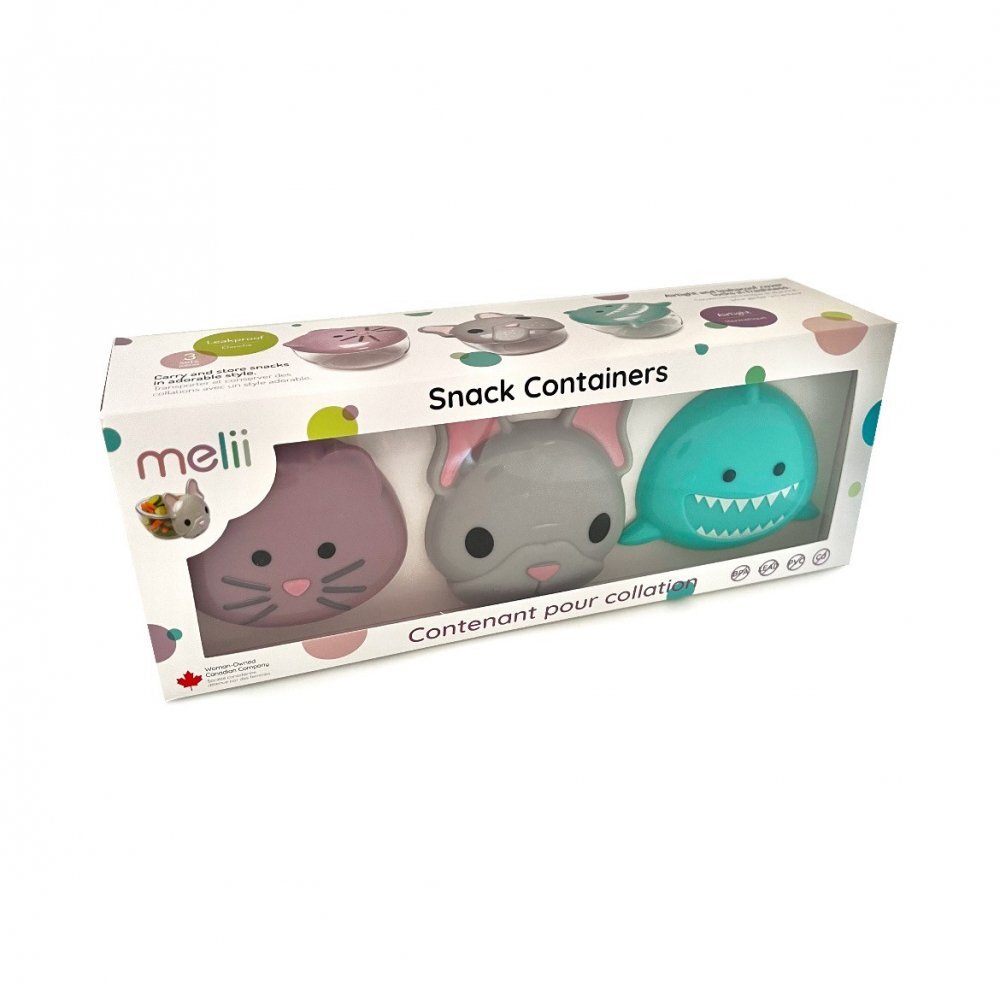 Melii Set 3 recipiente pentru hrana bulldog rechin pisica cutie