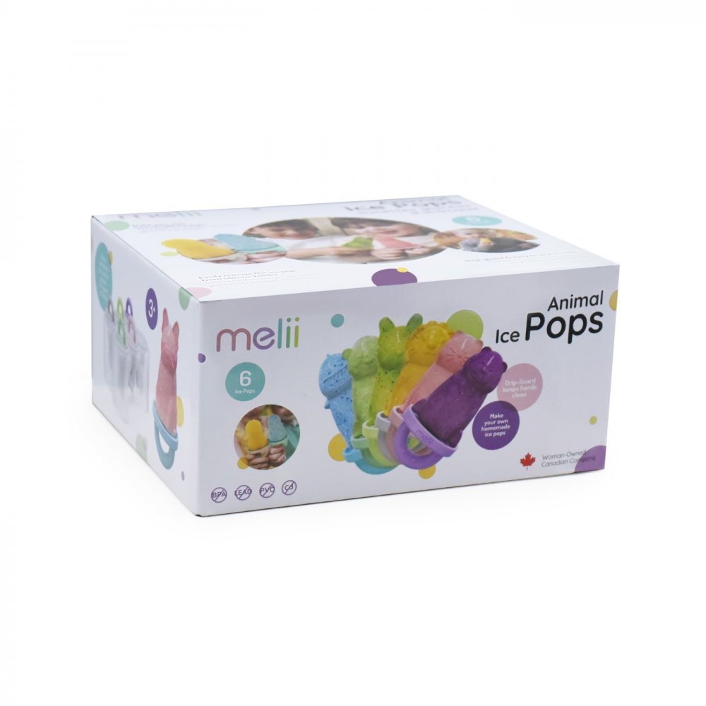 Melii Set 6 forme de inghetata cu tava model animale