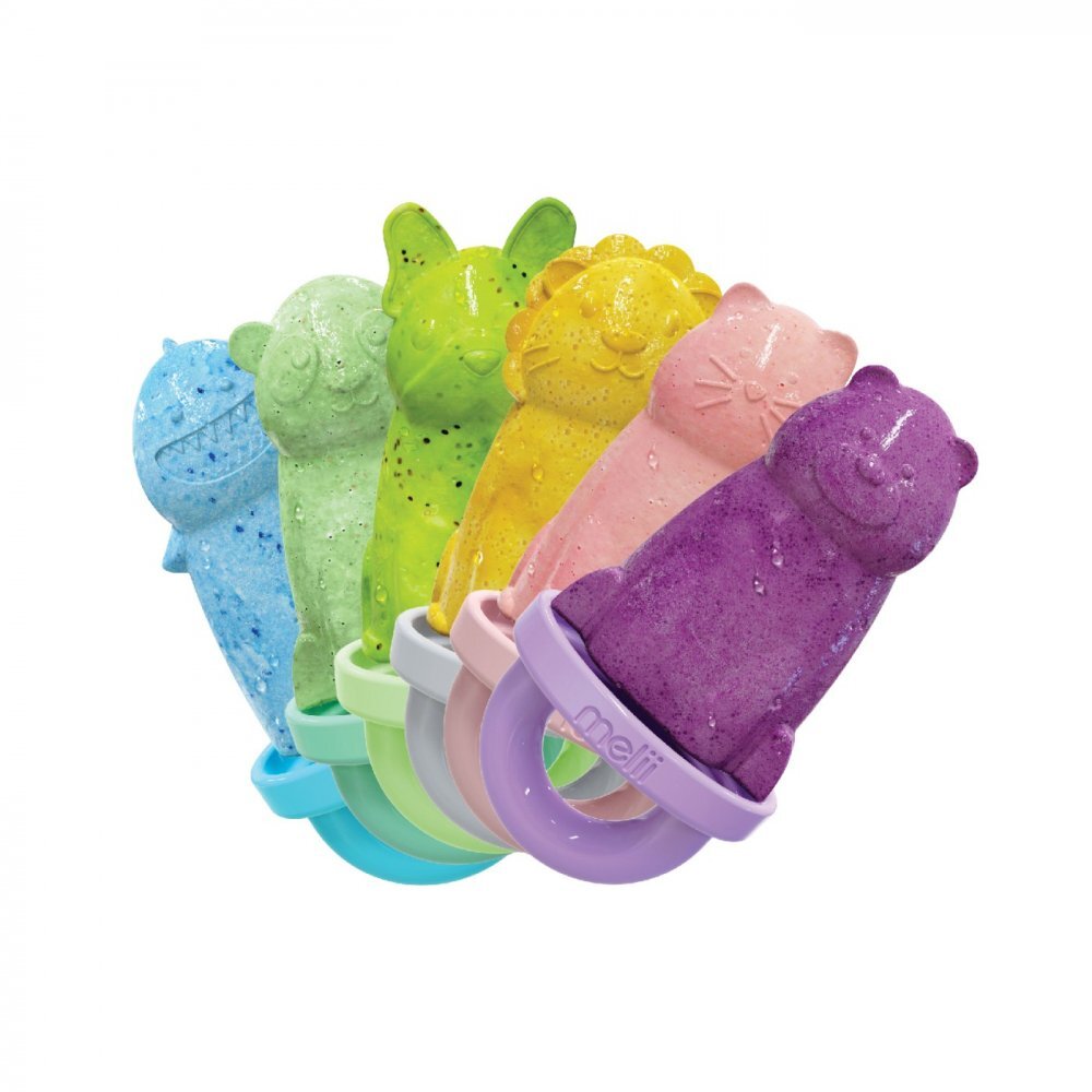 Melii Set 6 forme de inghetata cu tava model animale