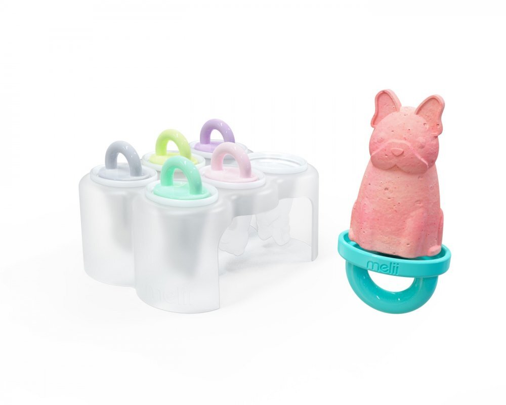 Melii Set 6 forme de inghetata cu tava model animale