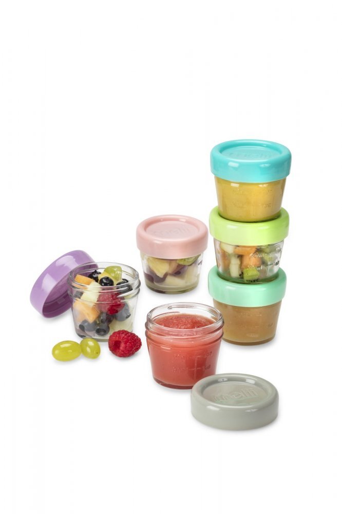 Melii Set 6 recipiente sticla pentru hrana bebe 118 ml