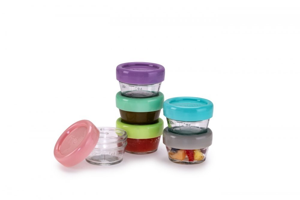 Melii Set 6 recipiente sticla pentru hrana bebe 59 ml