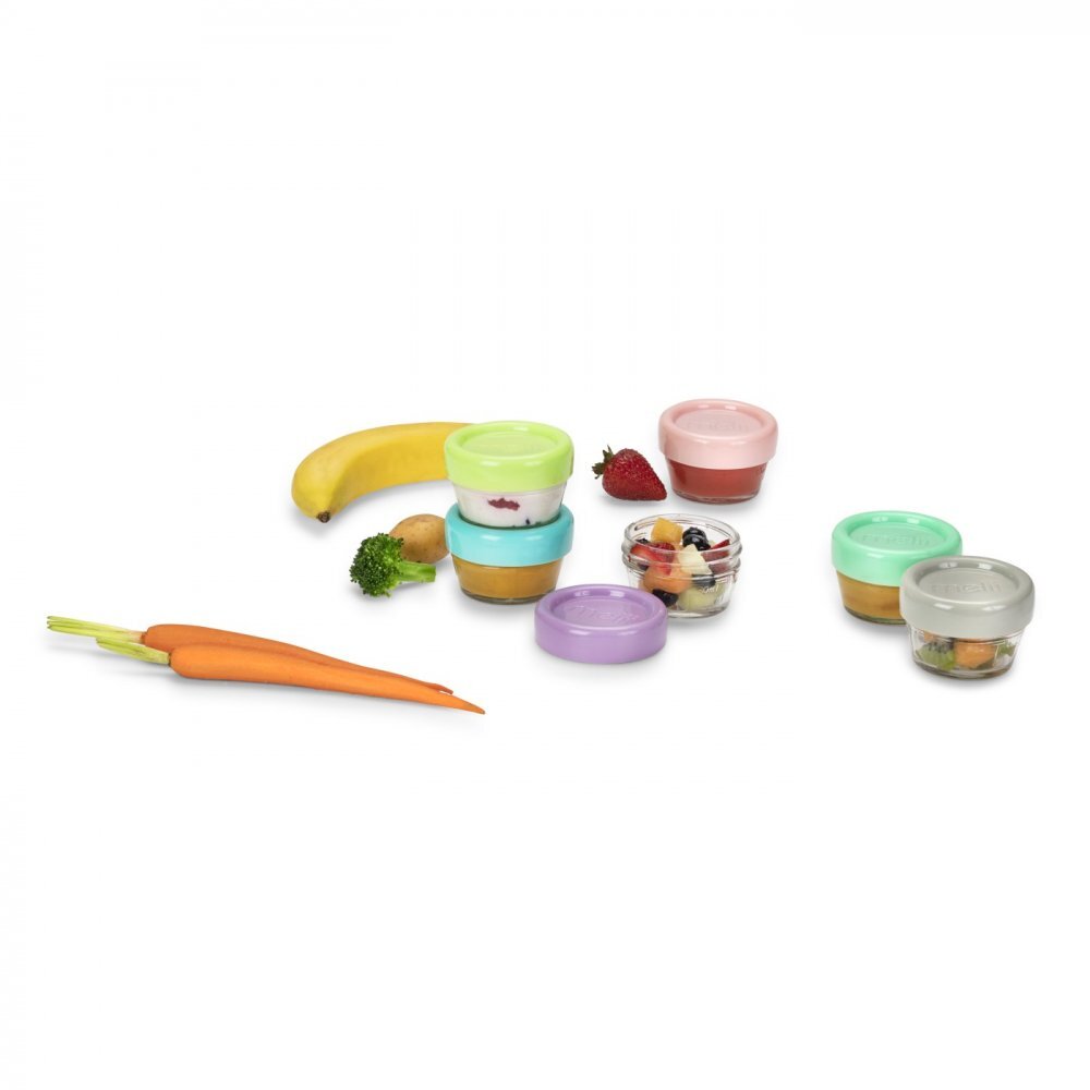 Melii Set 6 recipiente sticla pentru hrana bebe 59 ml