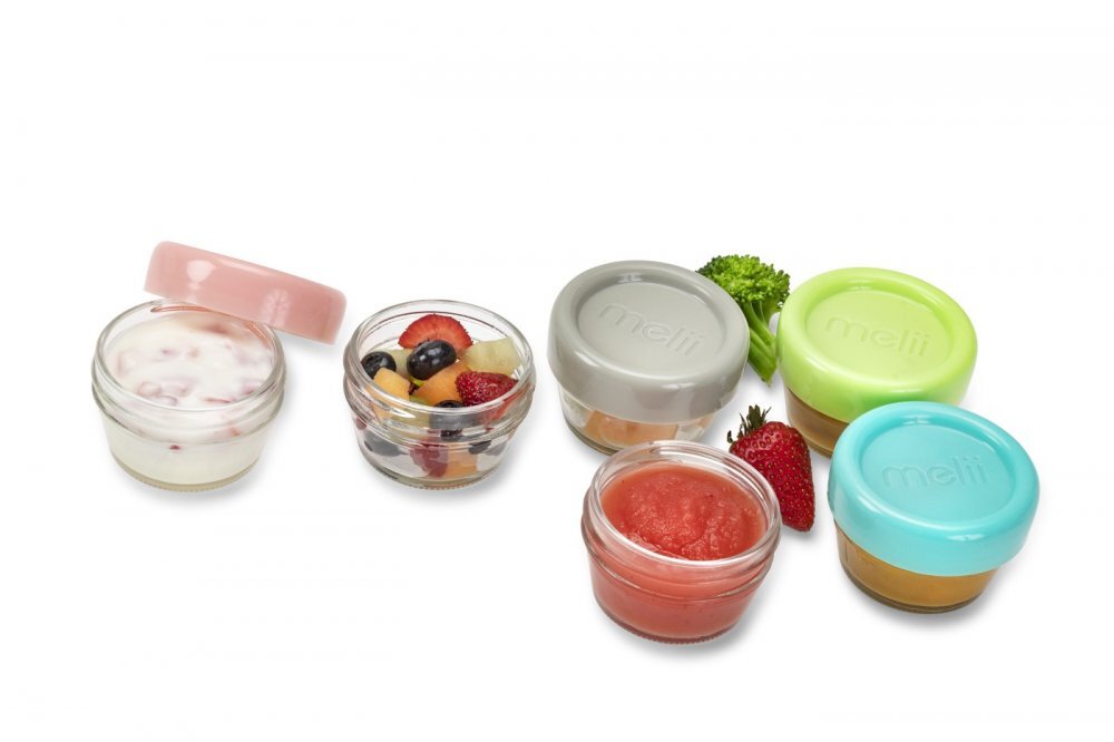 Melii Set 6 recipiente sticla pentru hrana bebe 59 ml