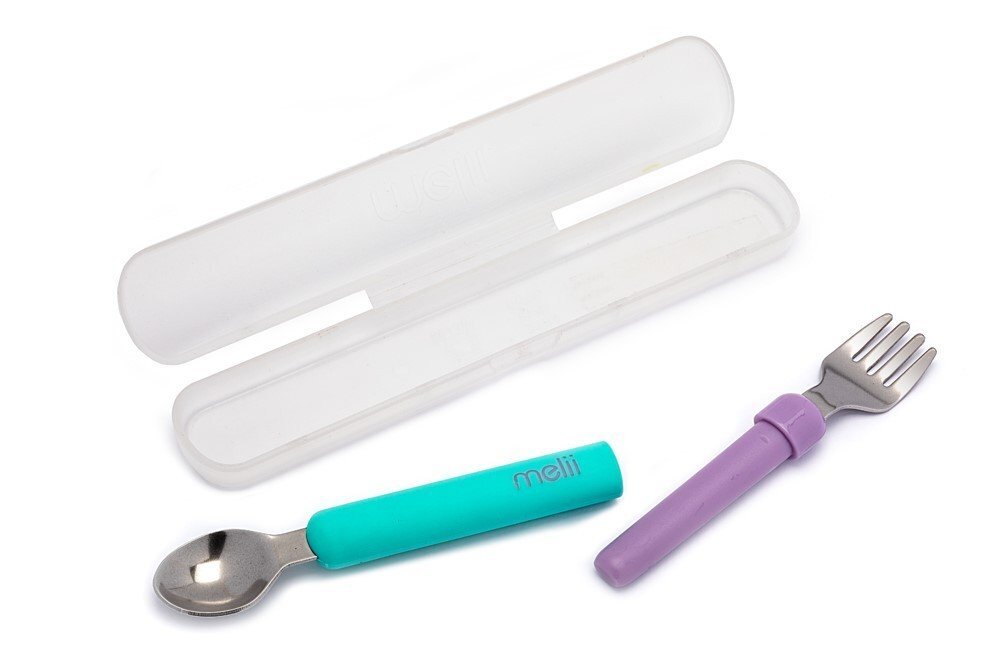 Melii Set lingurita si furculita blue-purple