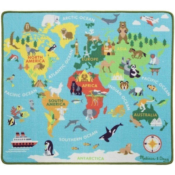 MELISSA&DOUG Covor de joaca harta lumii Melissa and Doug