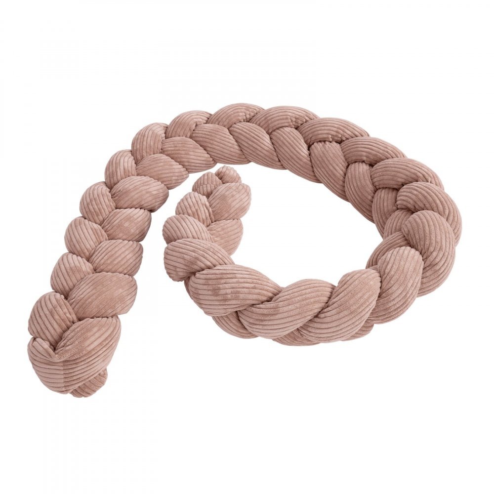 MeowBaby® Bumper impletit pentru patut MeowBaby Aesthetic Power Pink 200 cm