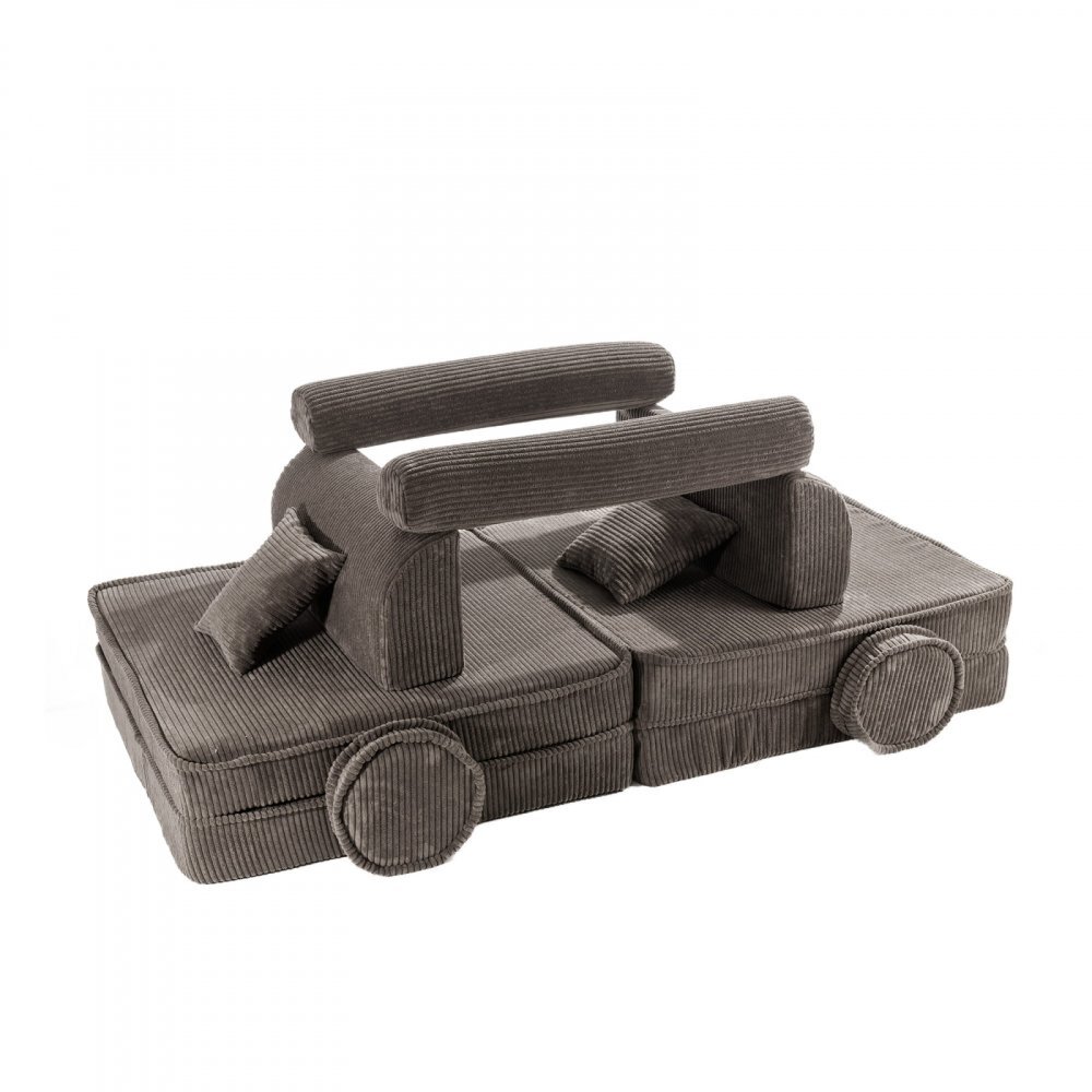 MeowBaby® Canapea Premium Aesthetic Playset Modular spuma maro