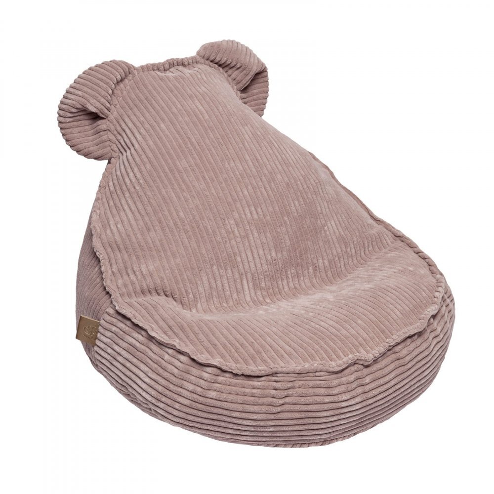 MeowBaby® Fotoliu puf pentru copii MeowBaby aesthetic Sako Teddy powder rose
