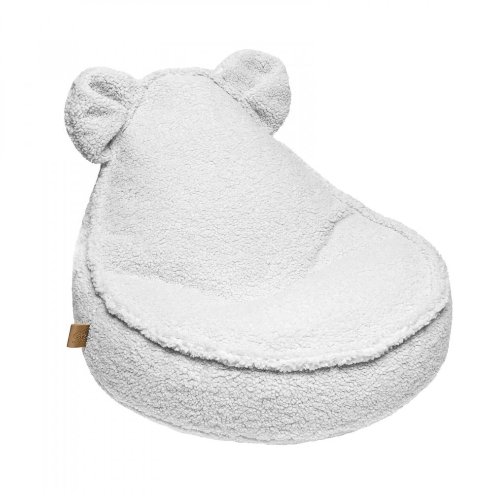 MeowBaby® Fotoliu puf pentru copii MeowBaby Bearly alb 58 x 50 x 67 cm