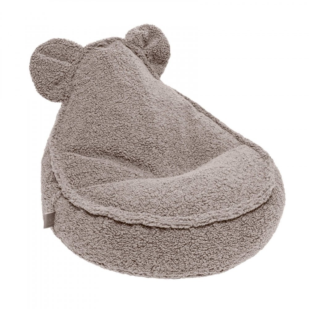 MeowBaby® Fotoliu puf pentru copii MeowBaby Bearly Gri Deschis 58x50x67cm