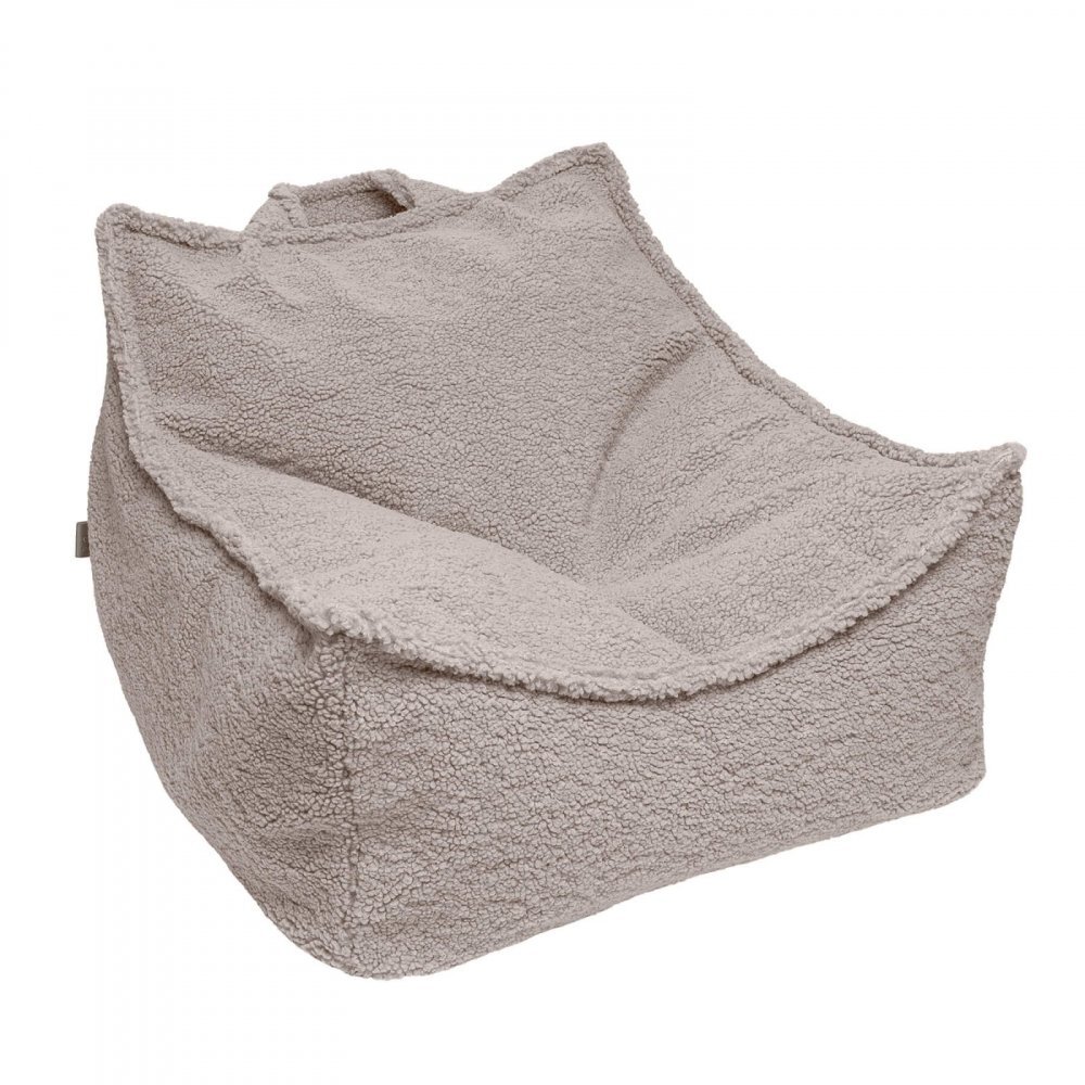 MeowBaby® Fotoliu tip puf pentru copii MeowBaby bearly Sako bag gri deschis