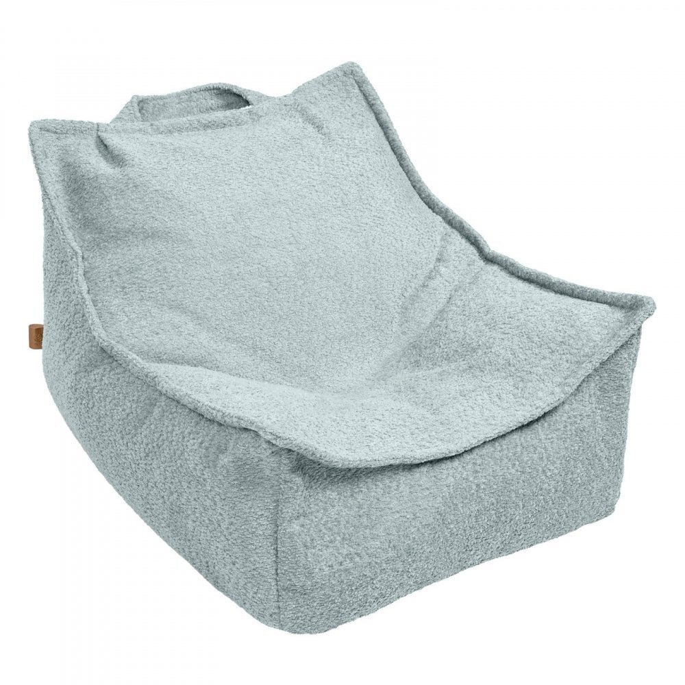 MeowBaby® Fotoliu tip puf pentru copii MeowBaby boucle fresh mint