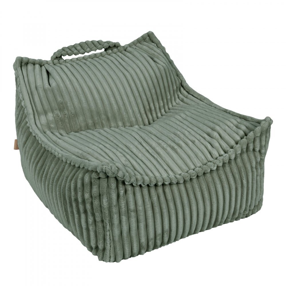 MeowBaby® Fotoliu tip puf pentru copii MeowBaby olive sage green