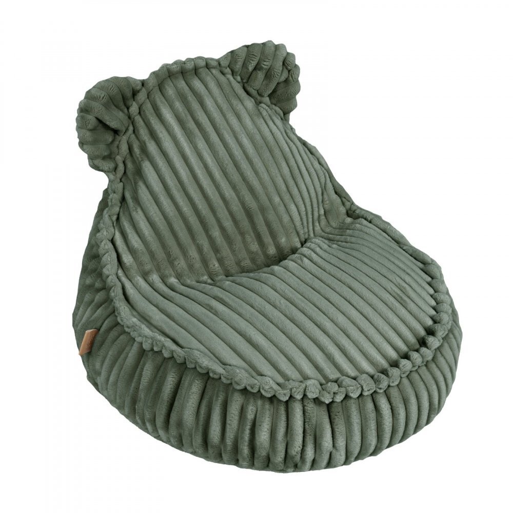 MeowBaby® Fotoliu tip puf pentru copii MeowBaby olive sage green