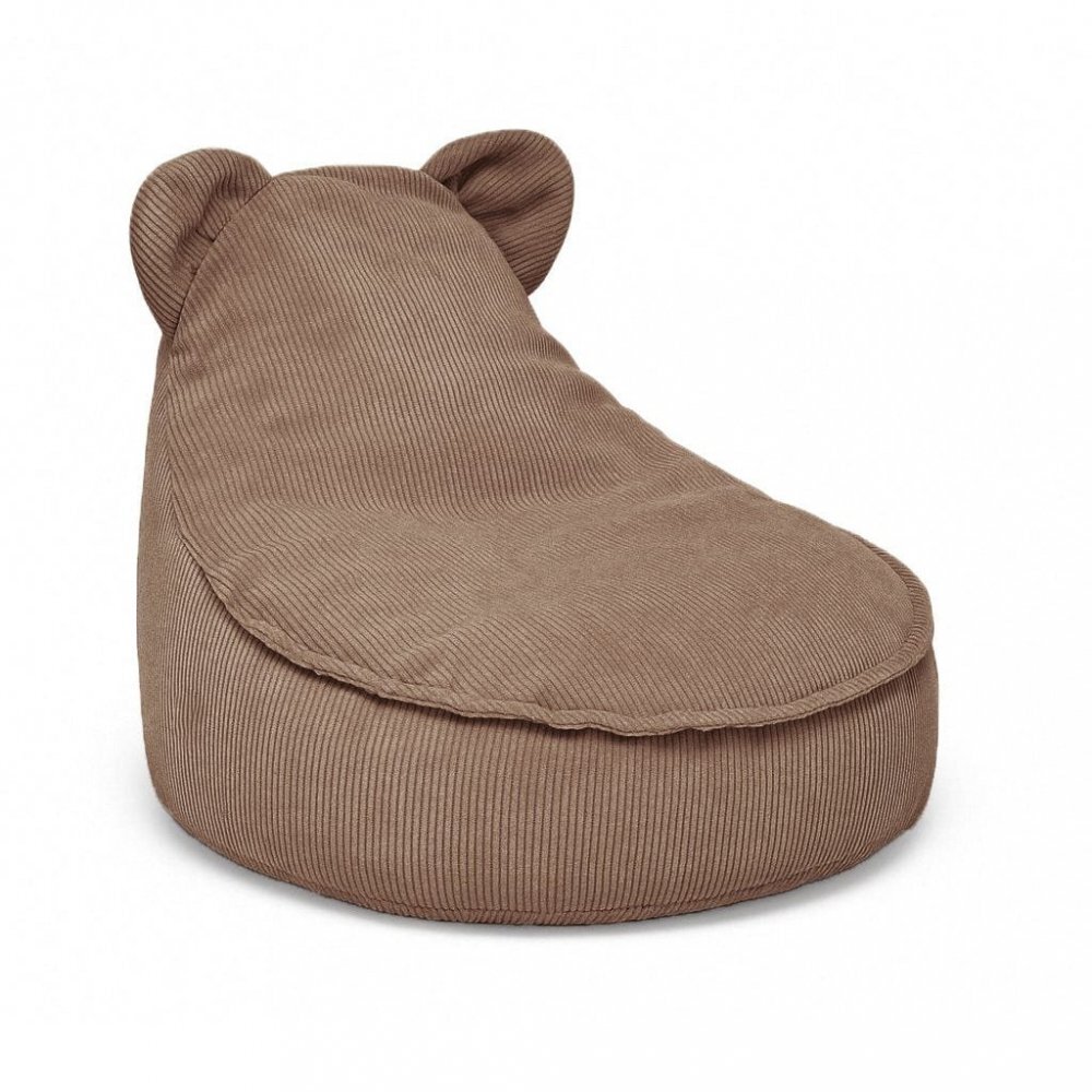 MeowBaby® Fotoliu tip puf pentru copii MeowBaby slimcord teddy sako bag maro