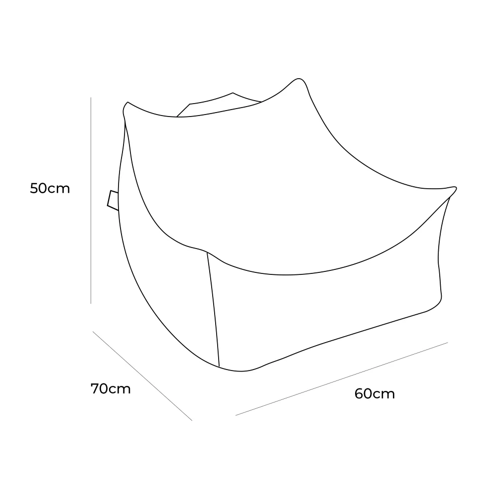MeowBaby® Fotoliu tip puf Premium MeowBaby Outzy Sako Bag Cloudberry Sky Blue Bean bag