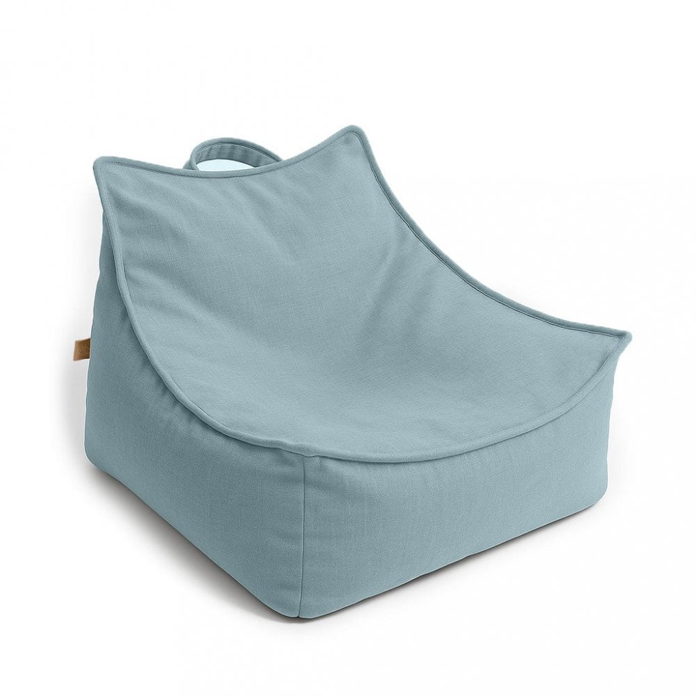 MeowBaby® Fotoliu tip puf Premium MeowBaby Outzy Sako Bag Cloudberry Sky Blue Bean bag
