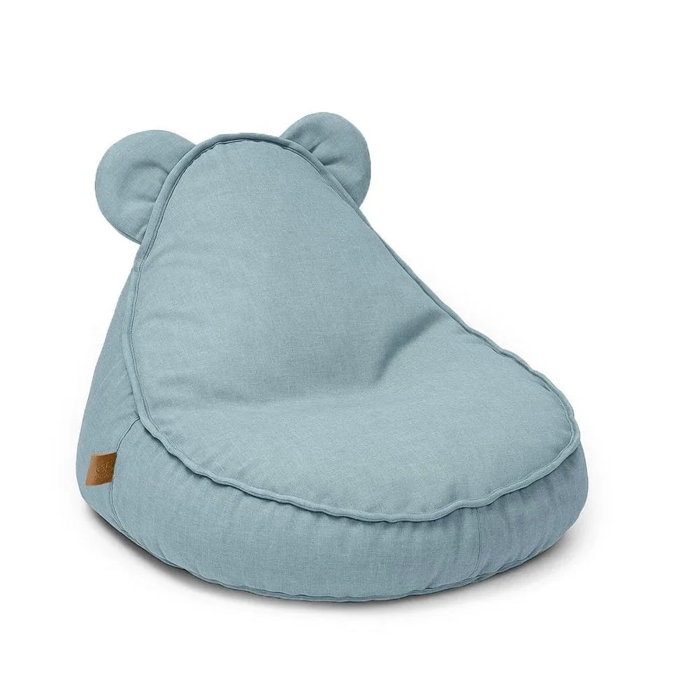 MeowBaby® Fotoliu tip puf Premium MeowBaby Outzy Teddy Cloudberry Sky Blue Bean bag