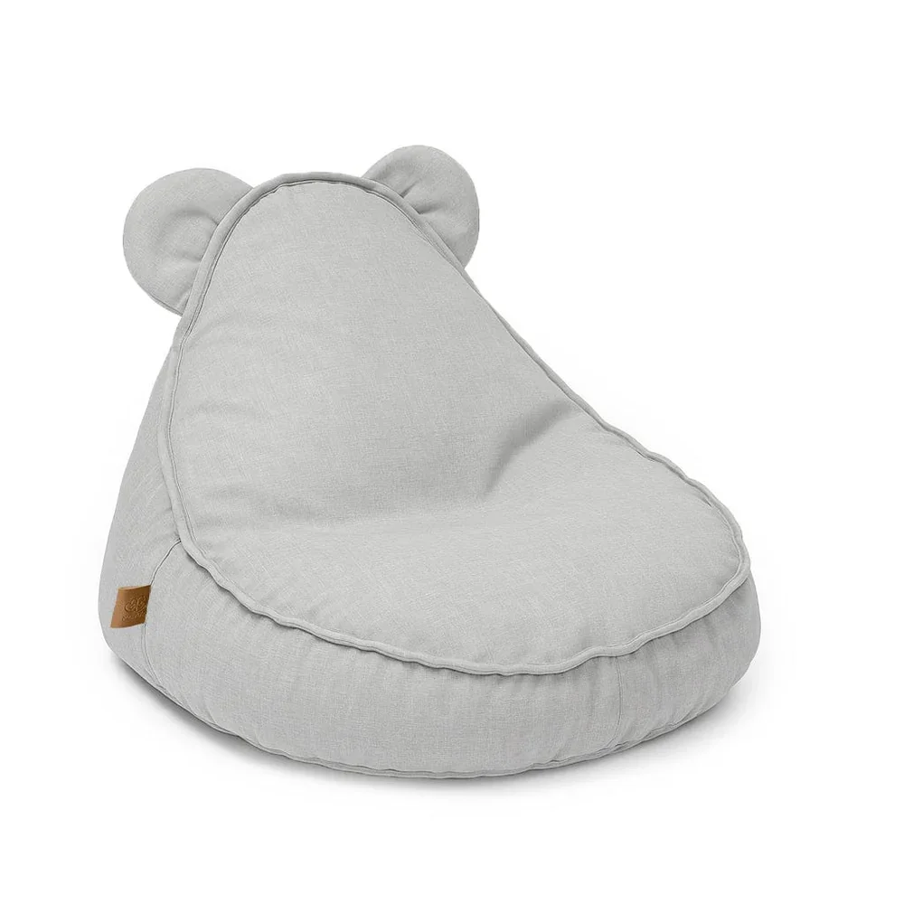 MeowBaby® Fotoliu tip puf Premium MeowBaby Outzy Teddy FeatherFog Gray Bean bag