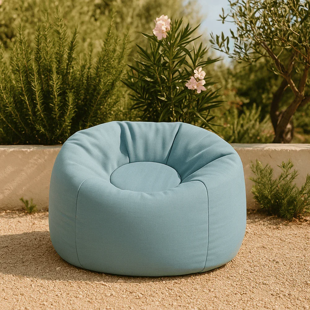 MeowBaby® Fotoliu tip puf Premium pentru copii MeowBaby Floreo Drift Dlay Taupe Bean bag