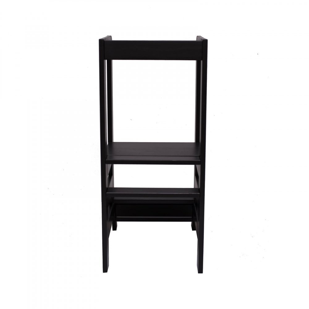 MeowBaby® Inaltator Learning Tower ajustabil ajutor de bucatarie MeowBaby lemn Negru