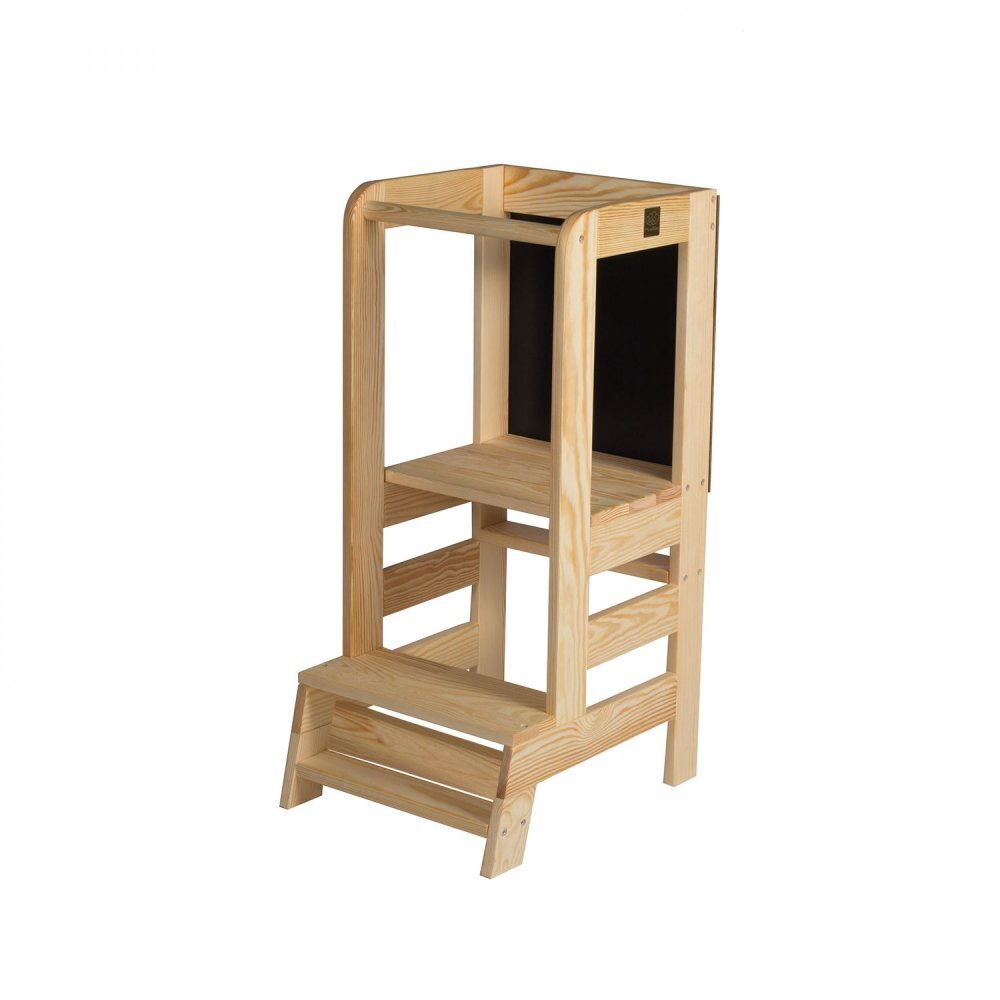 MeowBaby® Inaltator multifunctional ajutor de bucatarie cu tabla de scris MeowBaby lemn natural