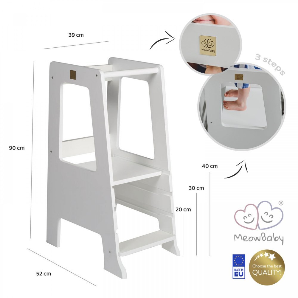 MeowBaby® Inaltator multifunctional ajutor de bucatarie MeowBaby Premium Alb