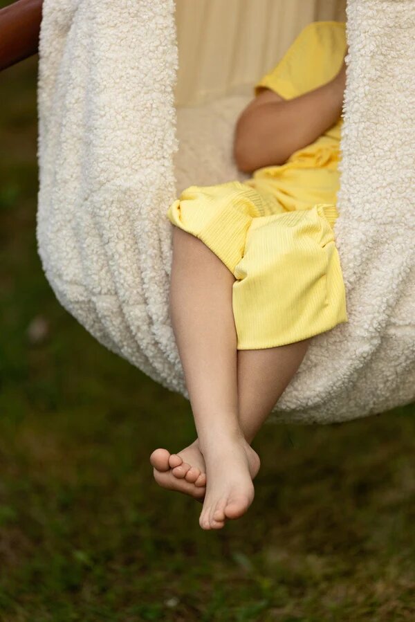 MeowBaby® Leagan tip cocon pentru copii MeowBaby bearly ecru