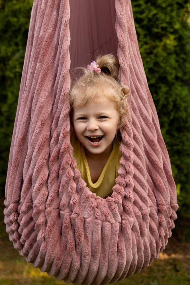 MeowBaby® Leagan tip cocon pentru copii MeowBaby churros pebble beige