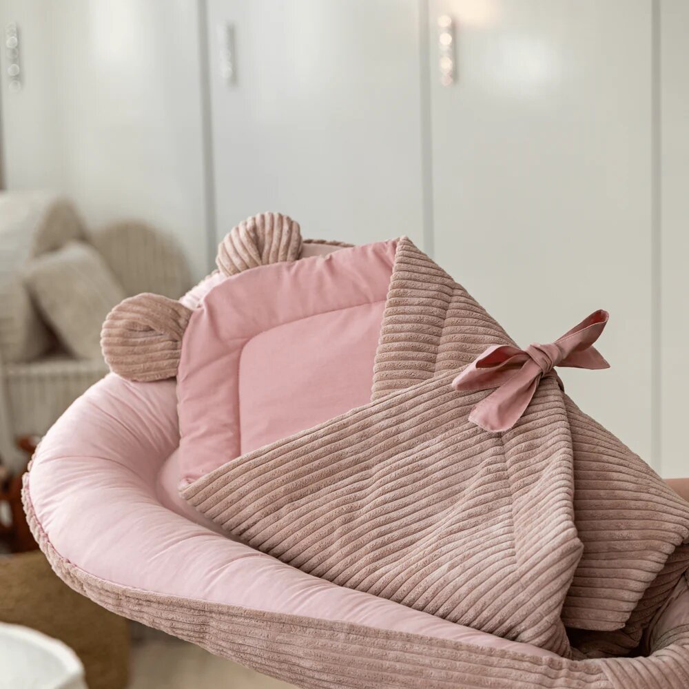 MeowBaby® Paturica de infasat pentru bebelusi MeowBaby aesthetic powder pink