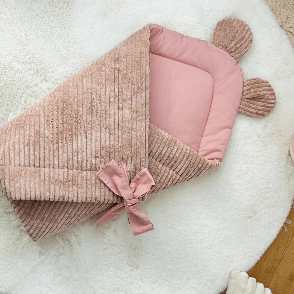 MeowBaby® Paturica de infasat pentru bebelusi MeowBaby aesthetic powder pink