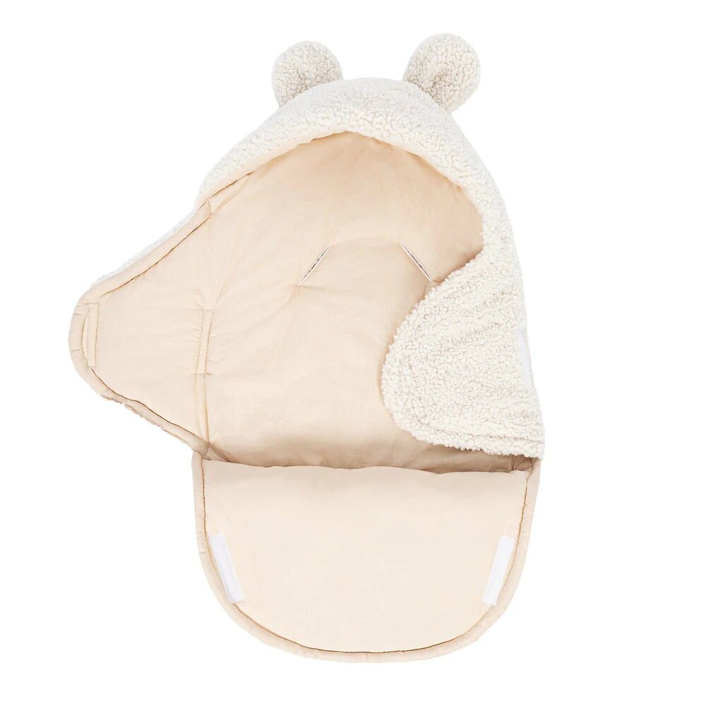 MeowBaby® Paturica pentru bebelusi bear ears alb
