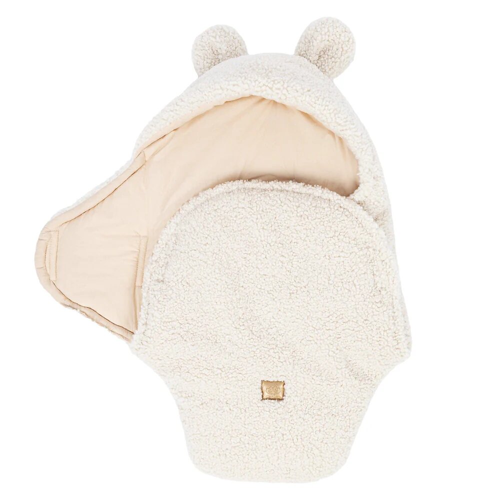 MeowBaby® Paturica pentru bebelusi bear ears alb