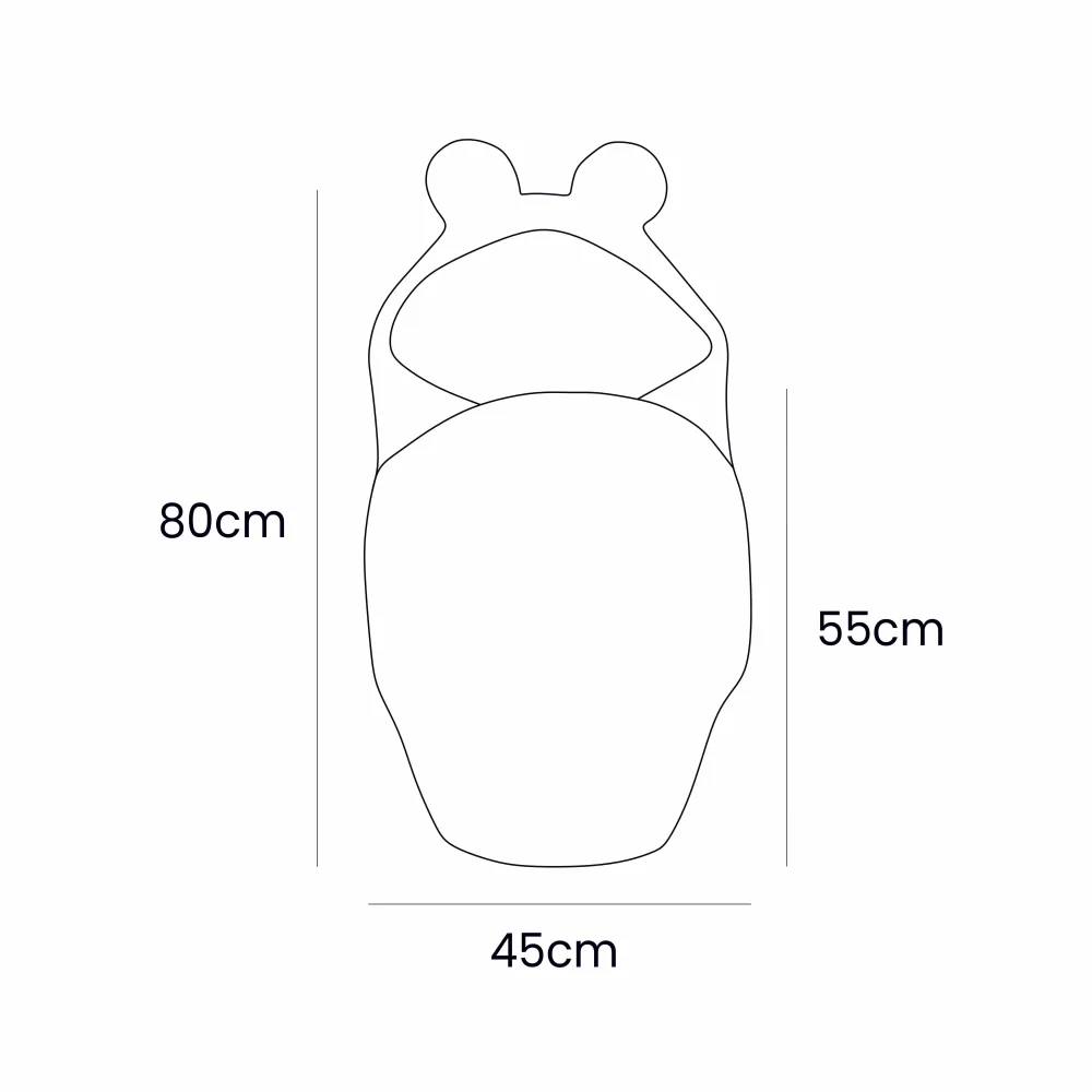 MeowBaby® Paturica pentru bebelusi bear ears alb