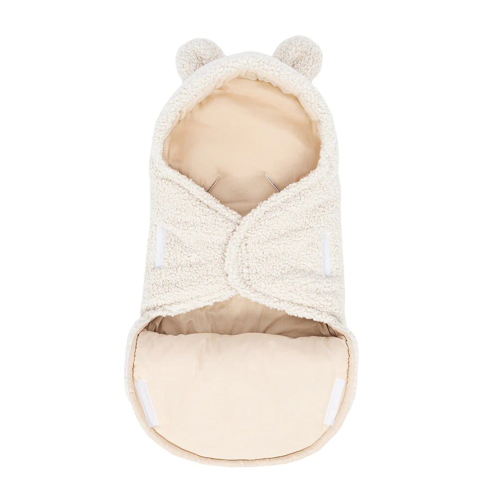 MeowBaby® Paturica pentru bebelusi bear ears cream