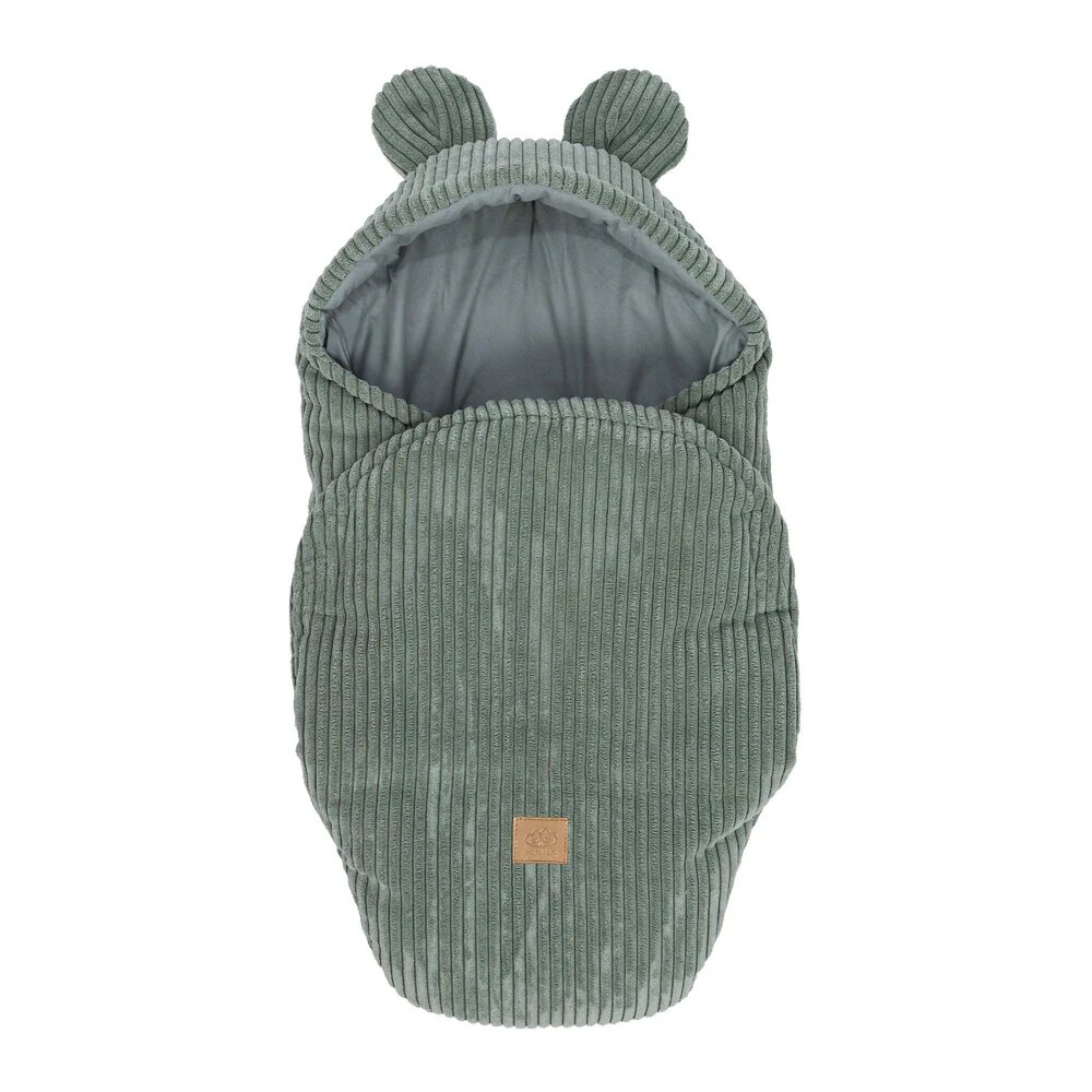 MeowBaby® Paturica pentru bebelusi MeowBaby Baby Wrap Bear Ears Aesthetic Olive Green