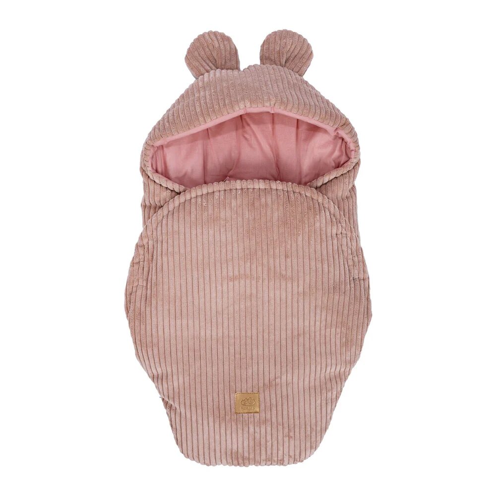 MeowBaby® Paturica pentru bebelusi MeowBaby Baby Wrap Bear Ears Aesthetic Powder Pink