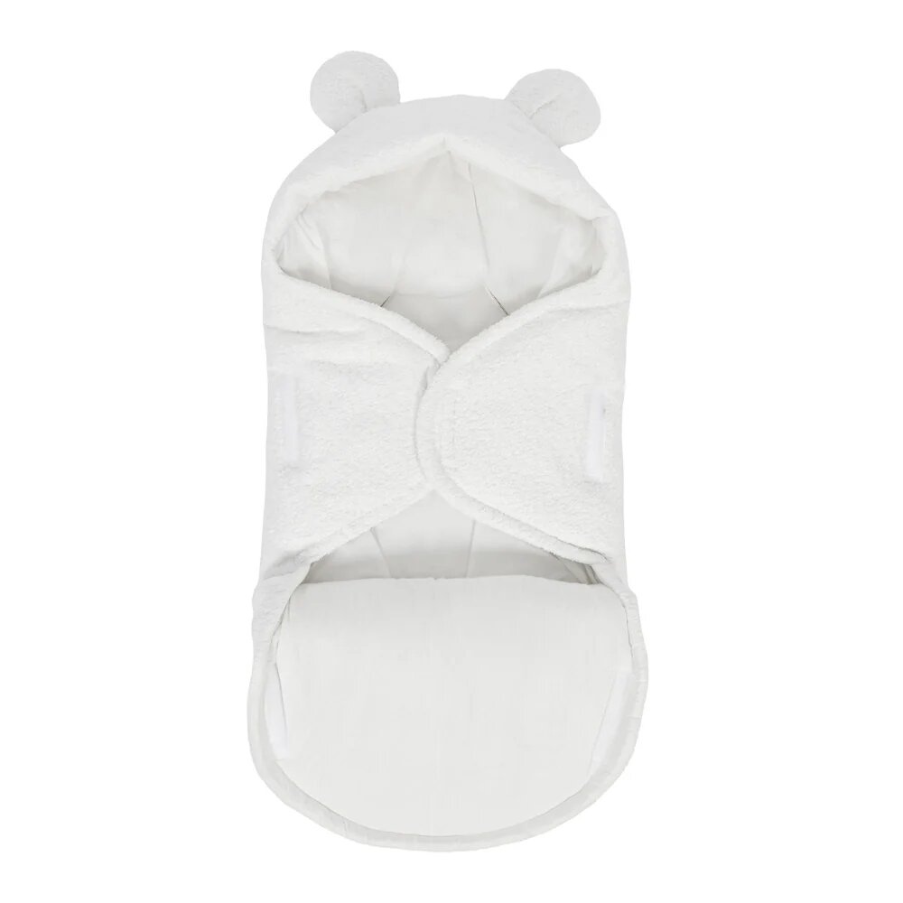 MeowBaby® Paturica pentru bebelusi teddy ears alb