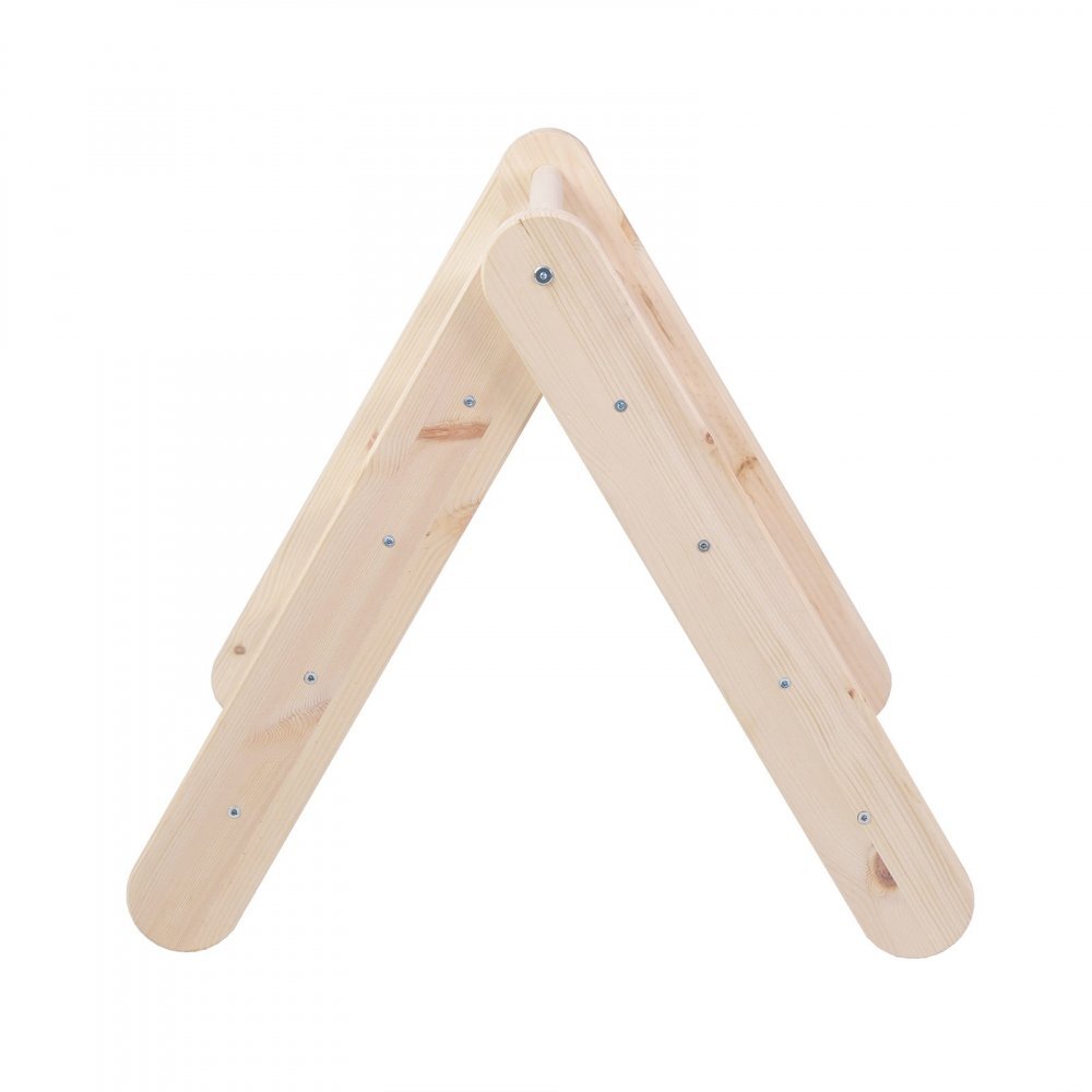 MeowBaby® Scara din lemn pentru copii Triunghi de catarare tip Pikler Montessori Natural