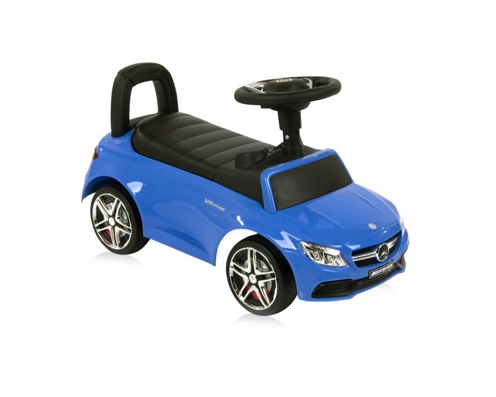 MERCEDES-BENZ Masinuta copii fara pedale Mercedes Coupe Blue cu muzica si sunete spatiu pentru depozitarea jucariilor spatar inalt protectie impotriva rasturnarii inaltime de la sol la sezut 24 cm