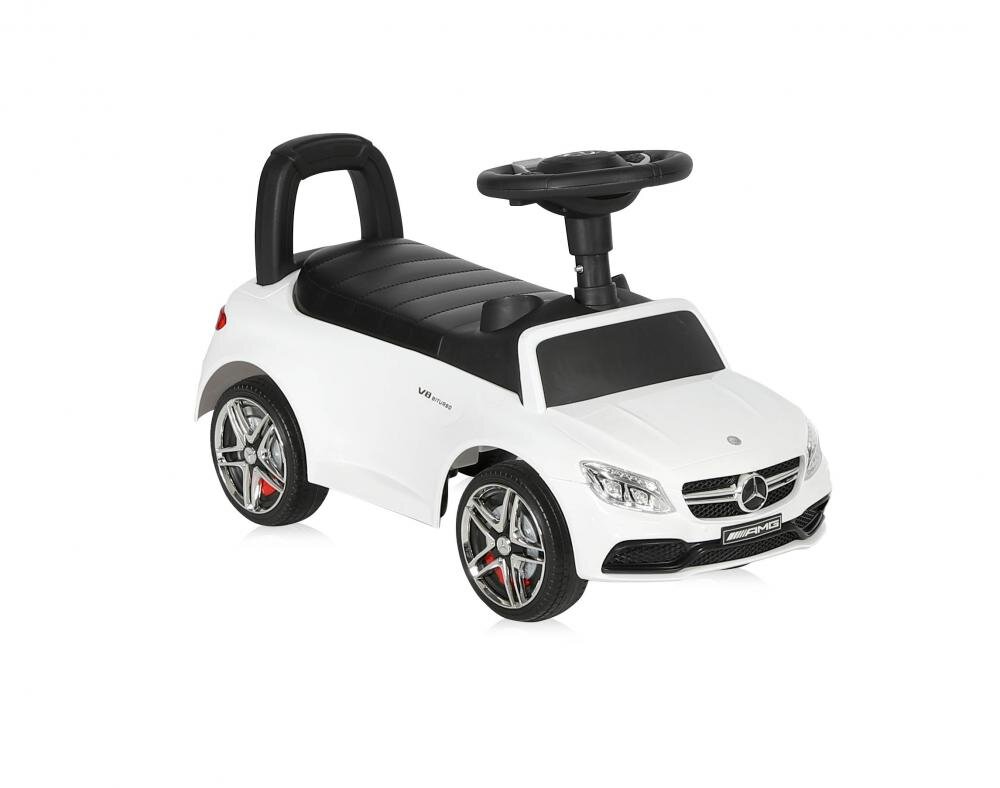 MERCEDES-BENZ Masinuta copii fara pedale Mercedes Coupe White cu muzica si sunete spatiu pentru depozitarea jucariilor spatar inalt protectie impotriva rasturnarii inaltime de la sol la sezut 24 cm